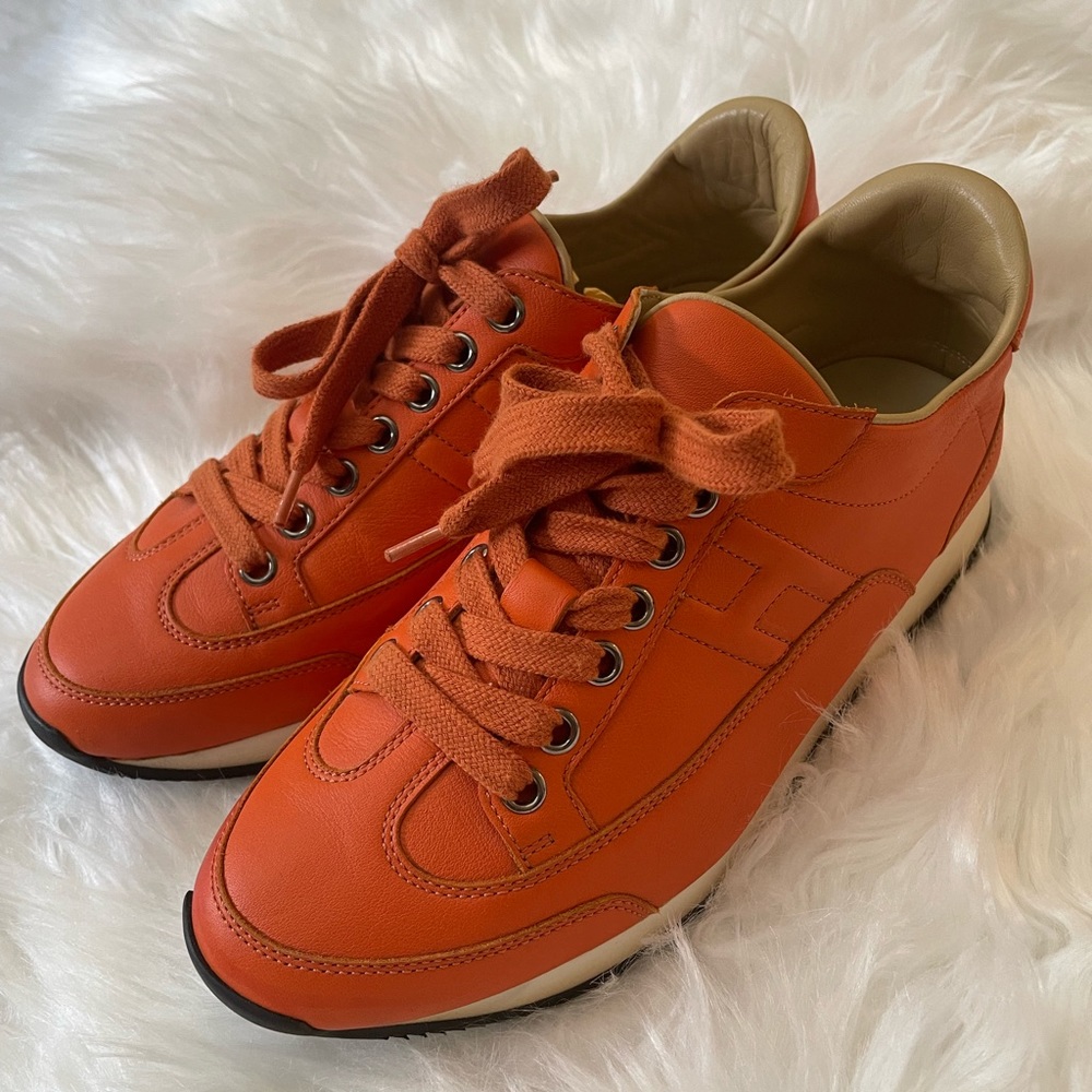 HERMES Lambskin Sneakers Sz 7.5